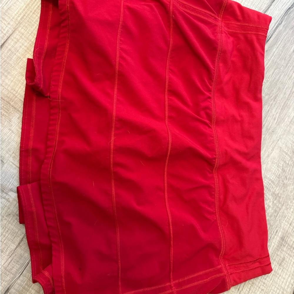 lululemon athletica Red Mini Skirt